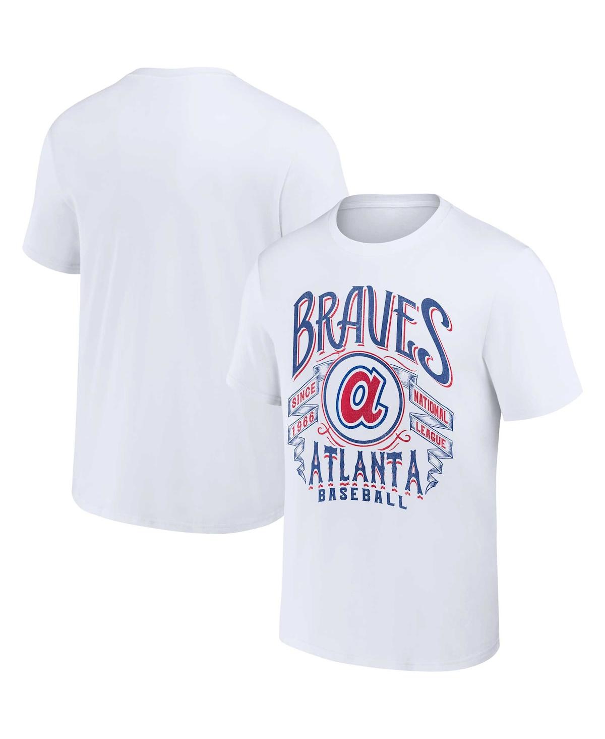 Fanatics Men's Darius Rucker Collection By  White Atlanta Braves Distressed Rock T-shirt