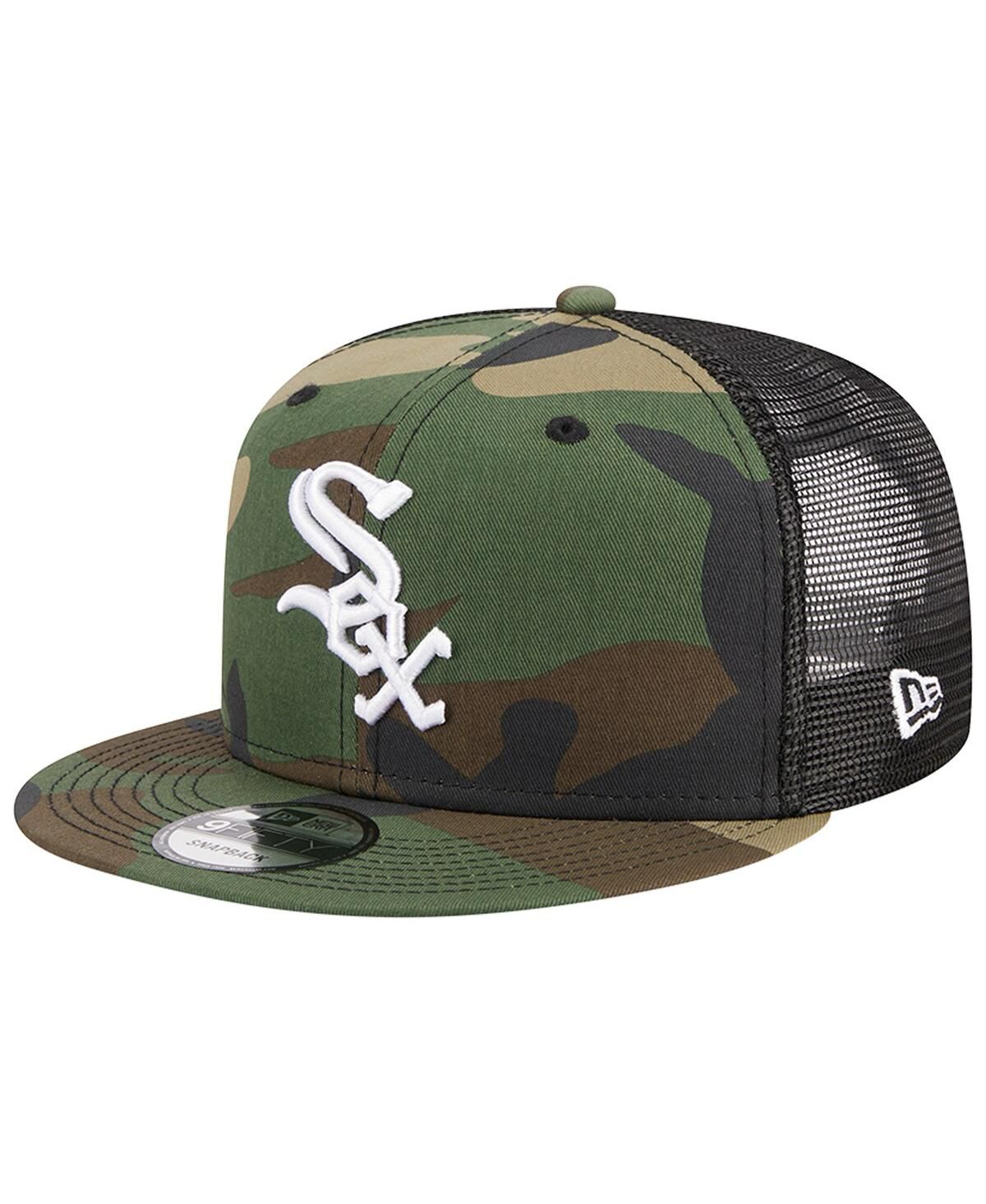 Мужская камуфляжная кепка Chicago White Sox Woodland Camo Trucker 9FIFTY Snapback