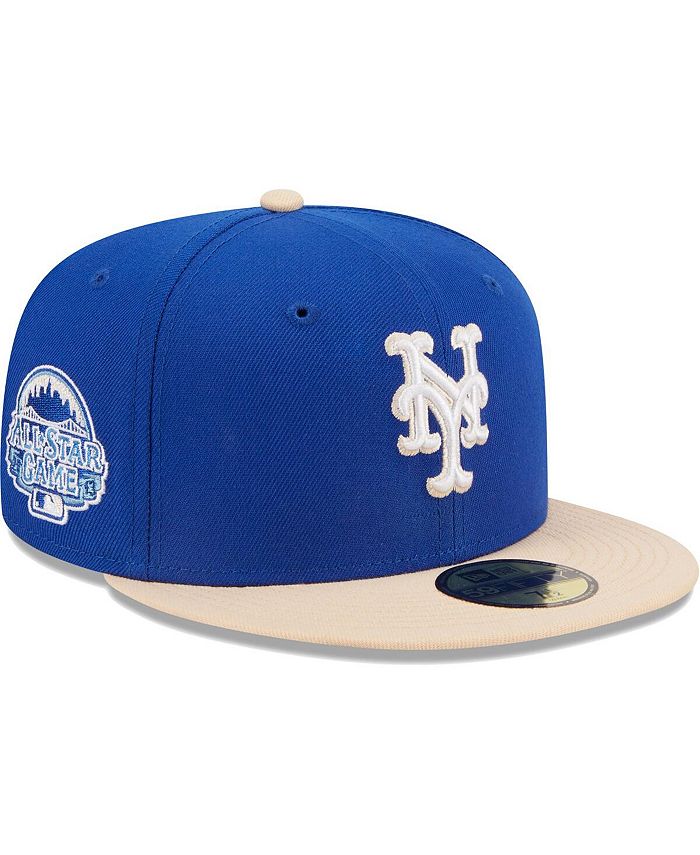 New York Mets New Era Optic 59FIFTY Fitted Hat - White/Royal