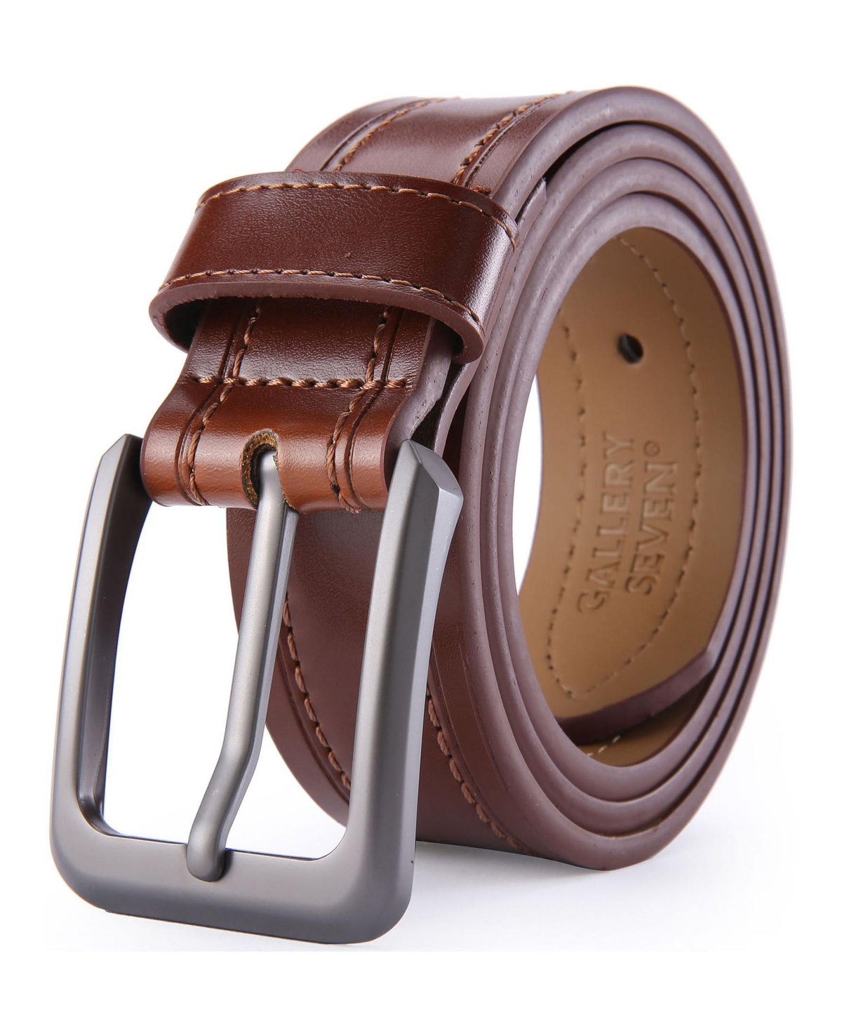 Men's Classic Leather Jean Belt - Coffee brown