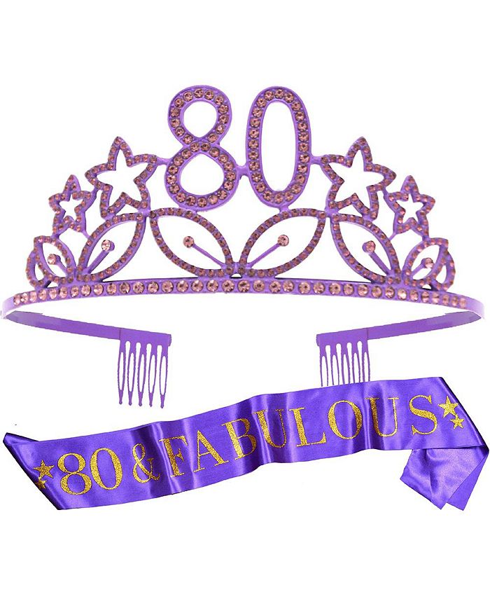80th birthday tiara cheap