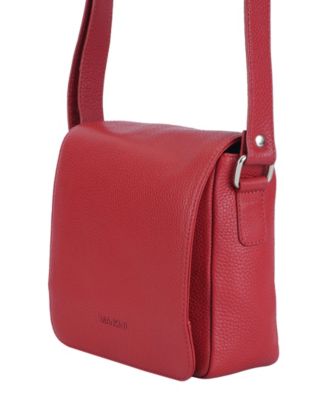 Pebbled Collection Page Leather Crossbody Bag