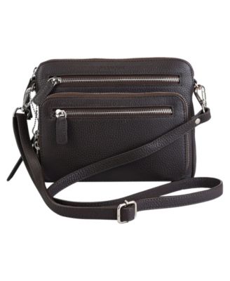 Pebbled Collection Valerie Leather Mini Crossbody Bag