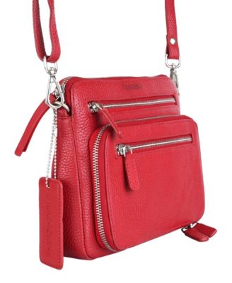 Pebbled Collection Valerie Leather Mini Crossbody Bag