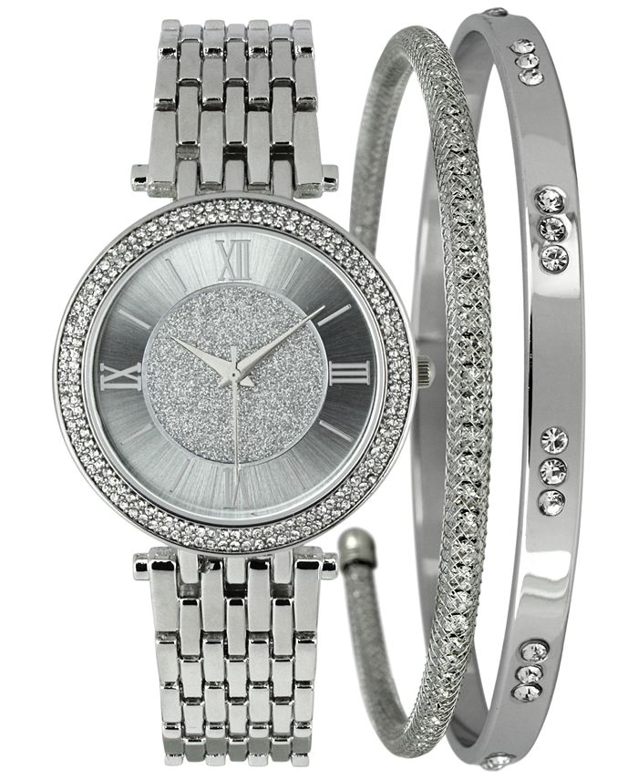 I.N.C. International Concepts Women's Silver-Tone Bracelet Watch 35mm ...