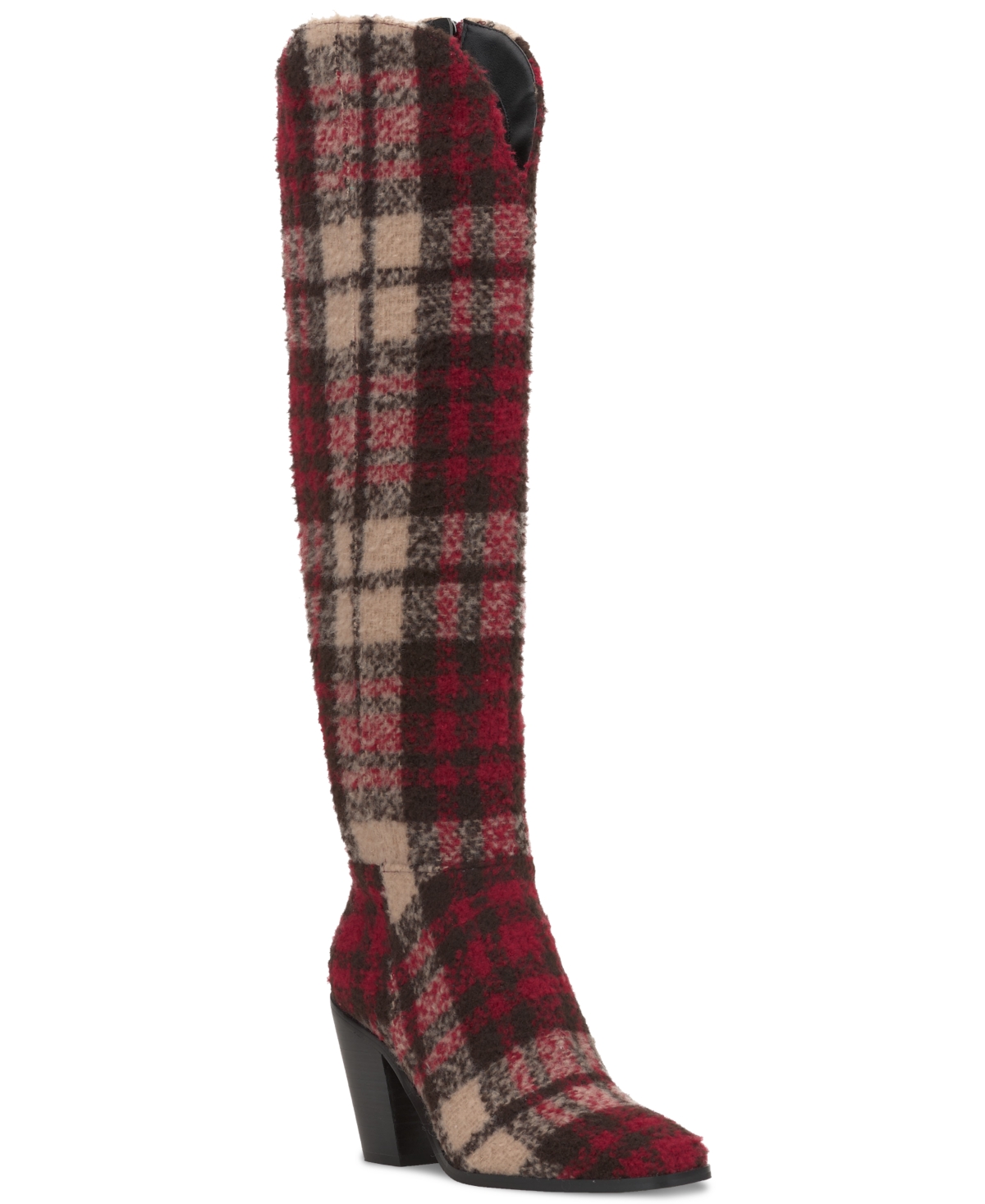 Jessica Simpson Ravyn Knee High Boot In Red,natural Textile