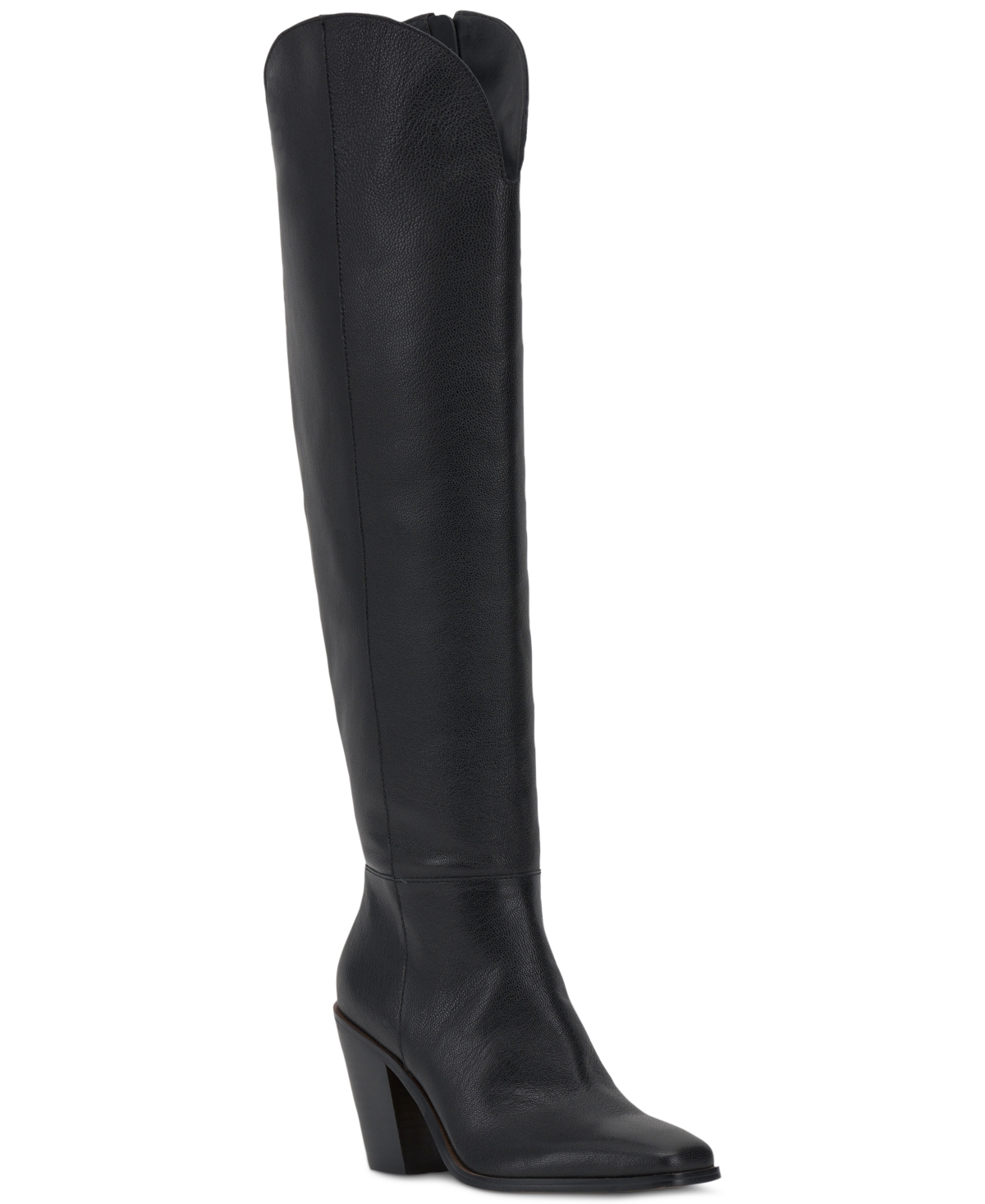 Shop Jessica Simpson Women's Ravyn Over-the-knee Boots In Black Leather