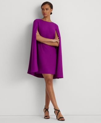 Lauren Ralph Lauren Women's Georgette Cape Dress - Macy's