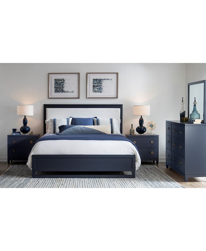 Furniture Summerland Upholstered Queen Bed Macy's