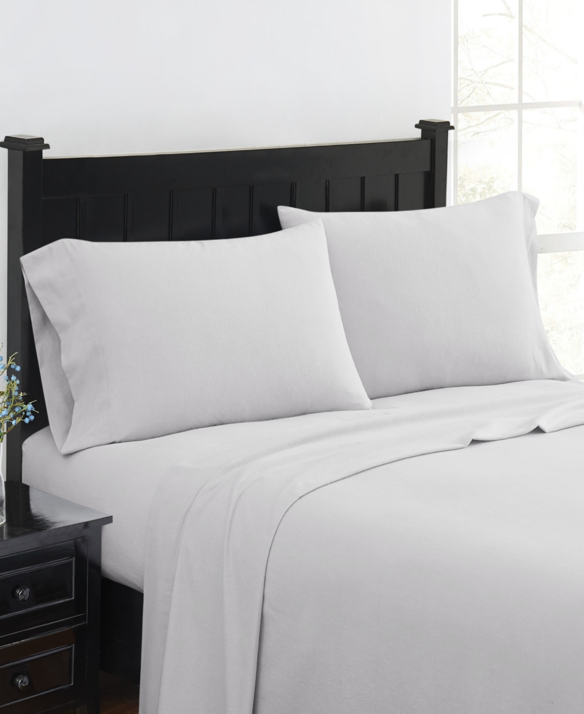 London Fog Super Soft Cotton Flannel 4 Piece Sheet Set