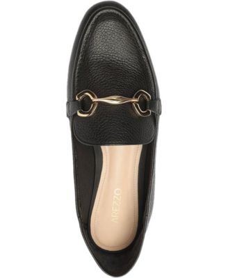 Emma Horse Bit Pebble Leather Classic Loafers