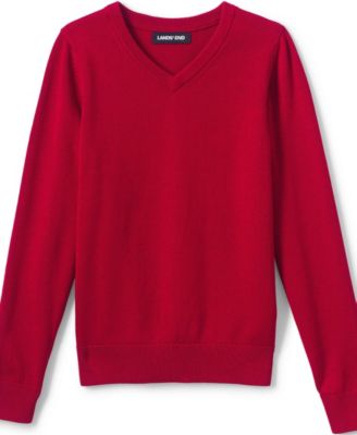 Boys School Uniform Cotton Modal Fine Gauge V-neck Sweater