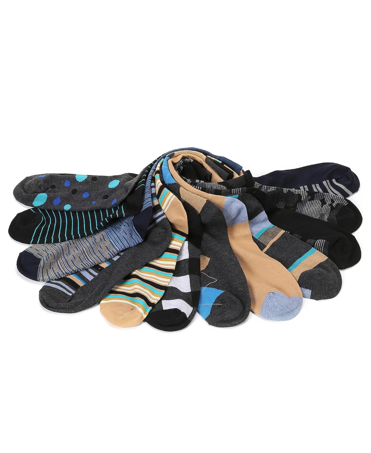 Gallery Seven Men's Swish Colorful Dress Socks 12 Pack