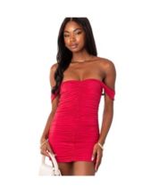 Macy s short shop red dress
