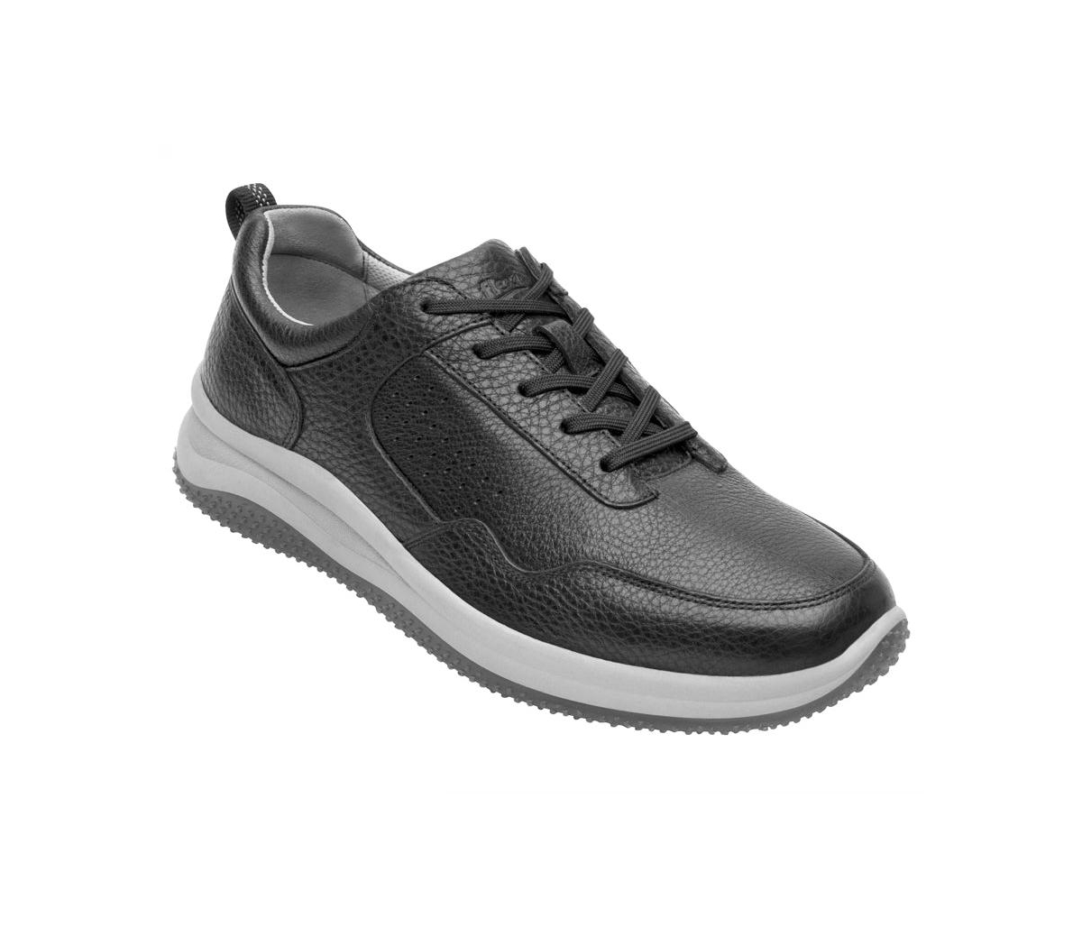 Men´s Black Leather Casual Sneakers - Black