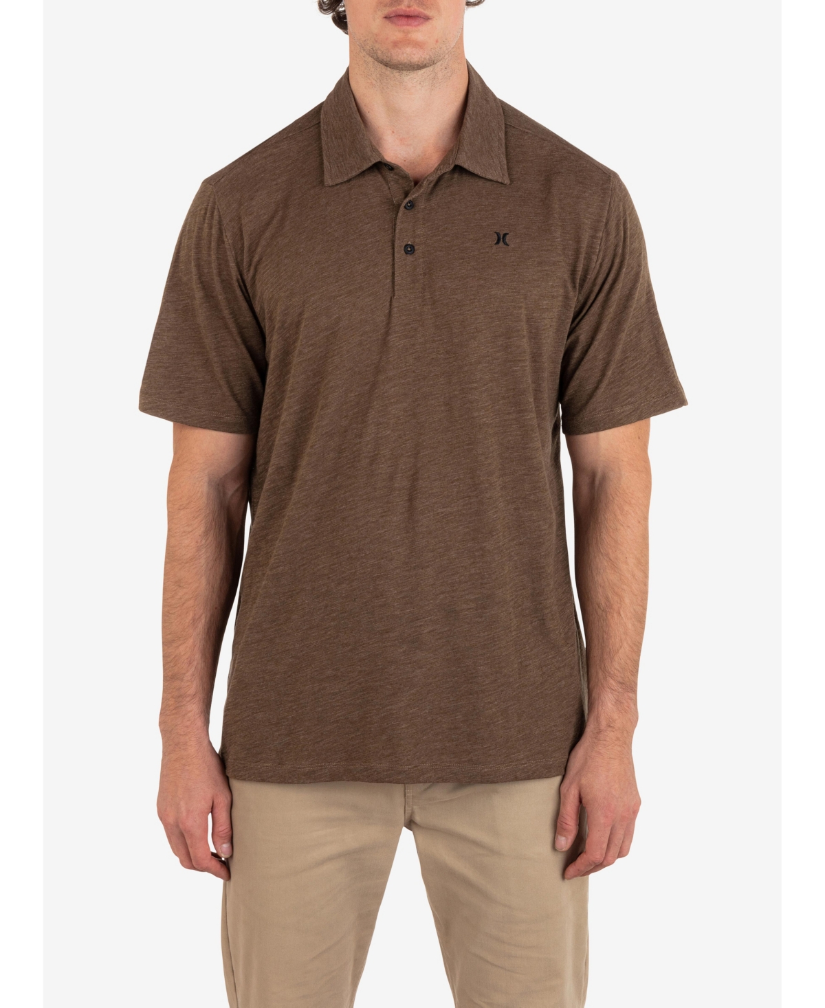 Hurley Men's Ace Vista Short Sleeve Polo Shirt In Espresso