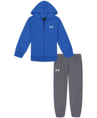 Under Armour Little Boys Branded Logo Zip-Up Hoodie and Joggers