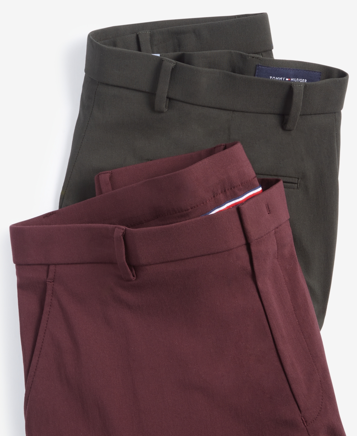 Tommy Hilfiger Men's Modern-Fit Th Flex Stretch Solid Pants - Dark ...