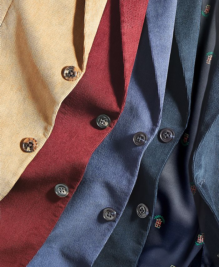 100% Cotton Stretch Men's Modern-Fit Corduroy Navy Blazer