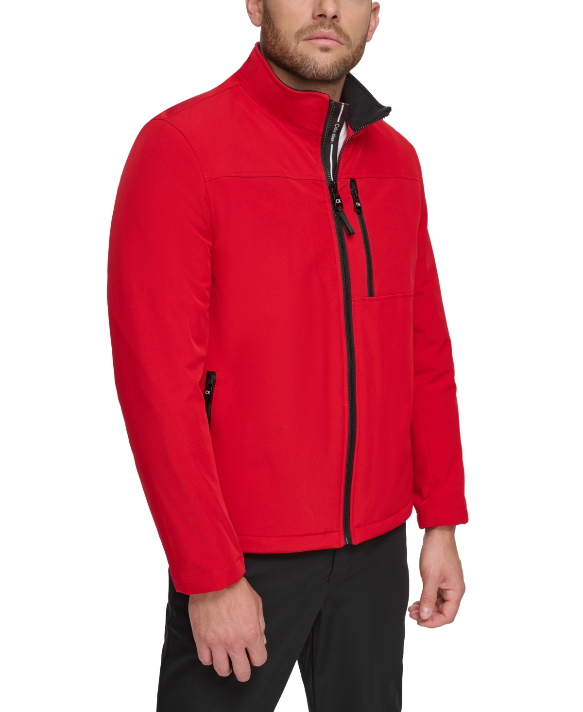 Calvin klein men's soft shell jacket with fleece lining online