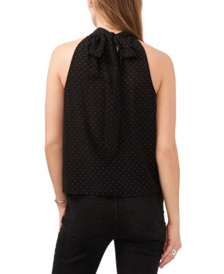 トップス melt the lady tie neck ribbon sleeveless SAFRISIOR Women's Bow Tie Tank Tops V Neck Shoulder Strap