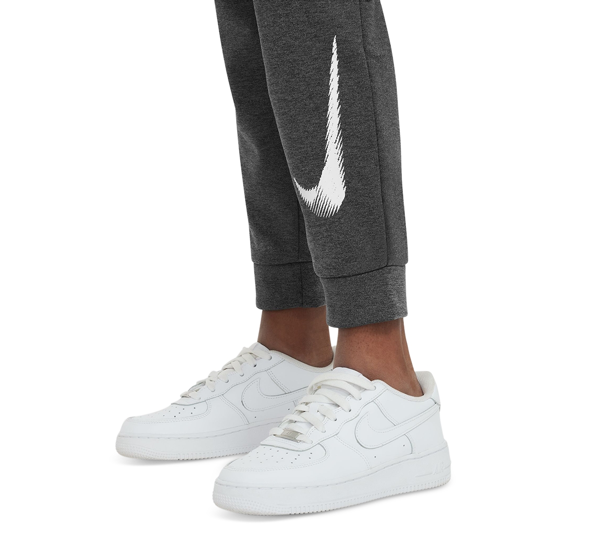 Nike Big Kids Therma-fit Fleece Training Joggers -anthracite/white