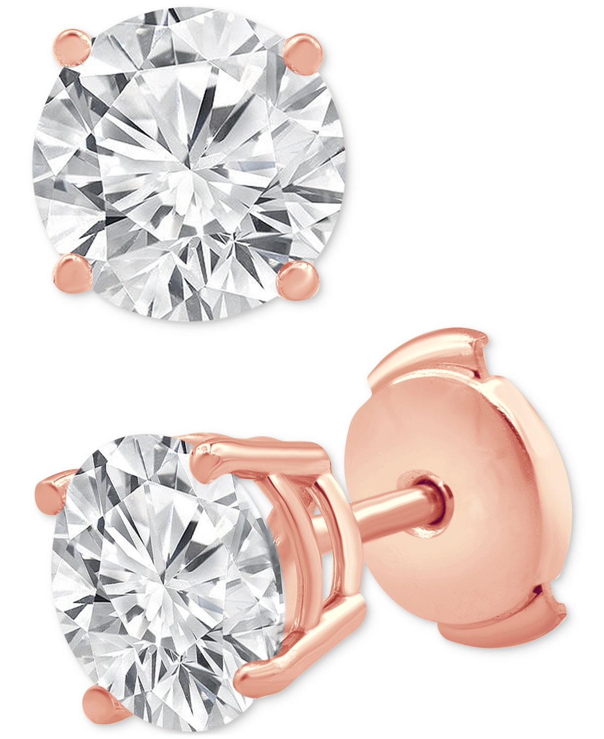 Badgley Mischka Certified Lab Grown Diamond Stud Earrings (3 Ct. T.w.) In 14k Gold In Rose Gold