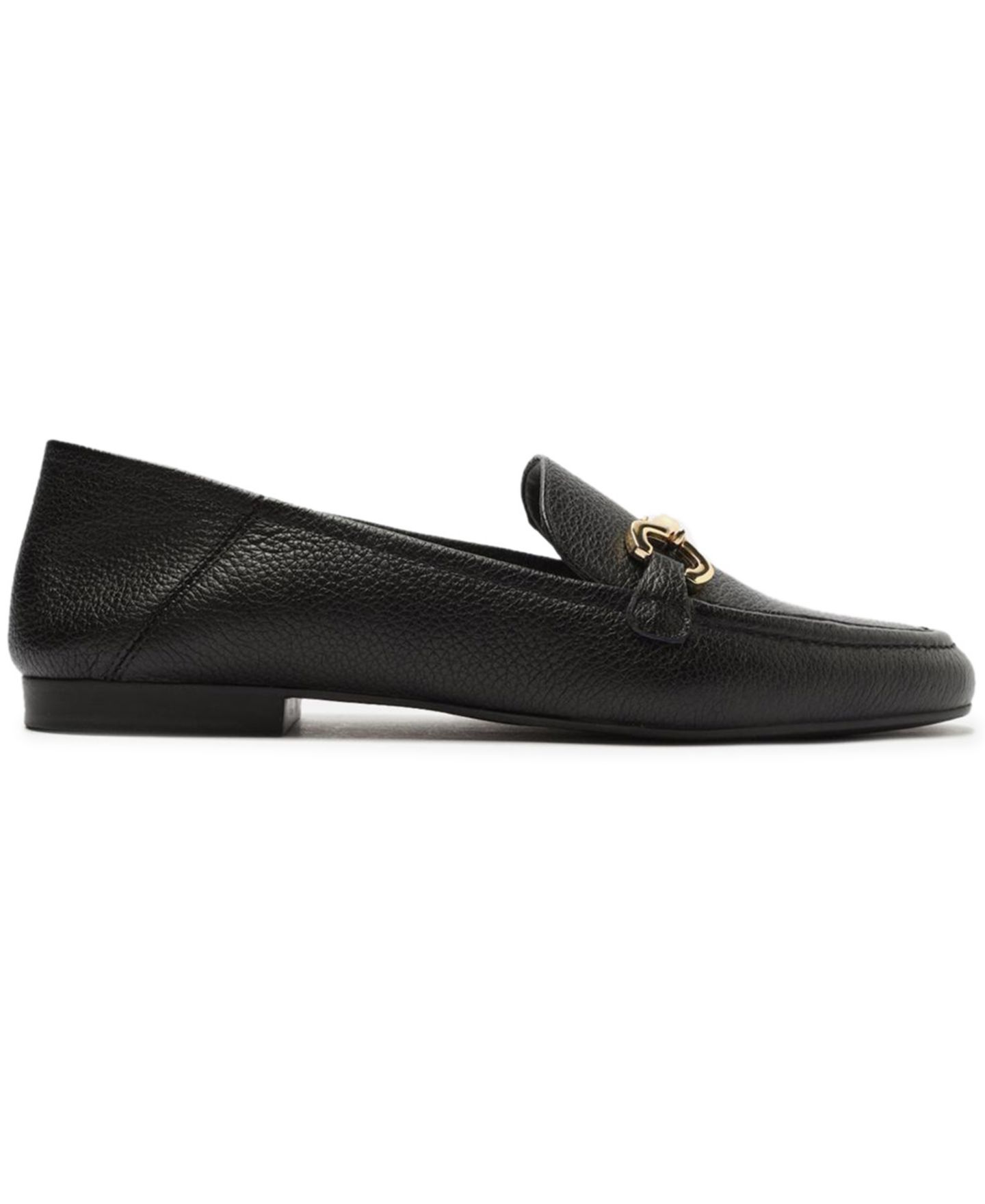 Женские туфли Arezzo Emma Horse Bit Pebble Leather Classic, цвет: Чёрный кожаный — фото 2
