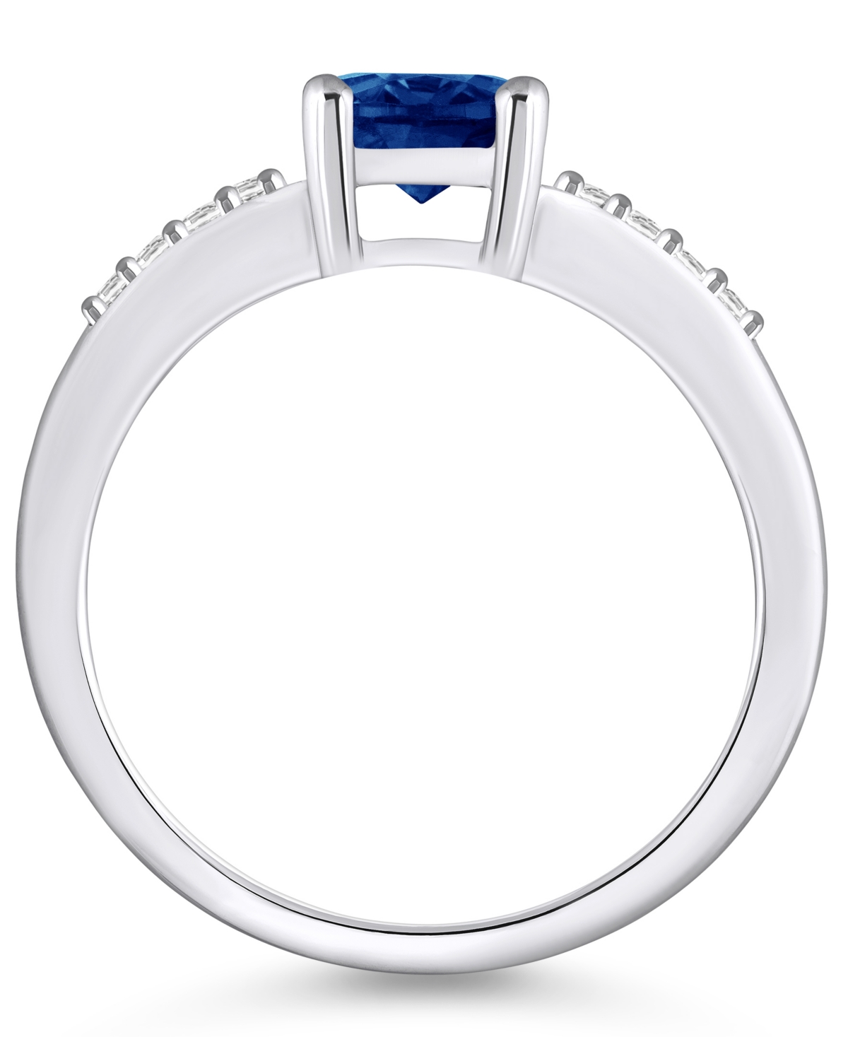 Sapphire (1-1/2 ct. t.w.) & Diamond (1/8 ct. t.w.) Ring in 14k Gold