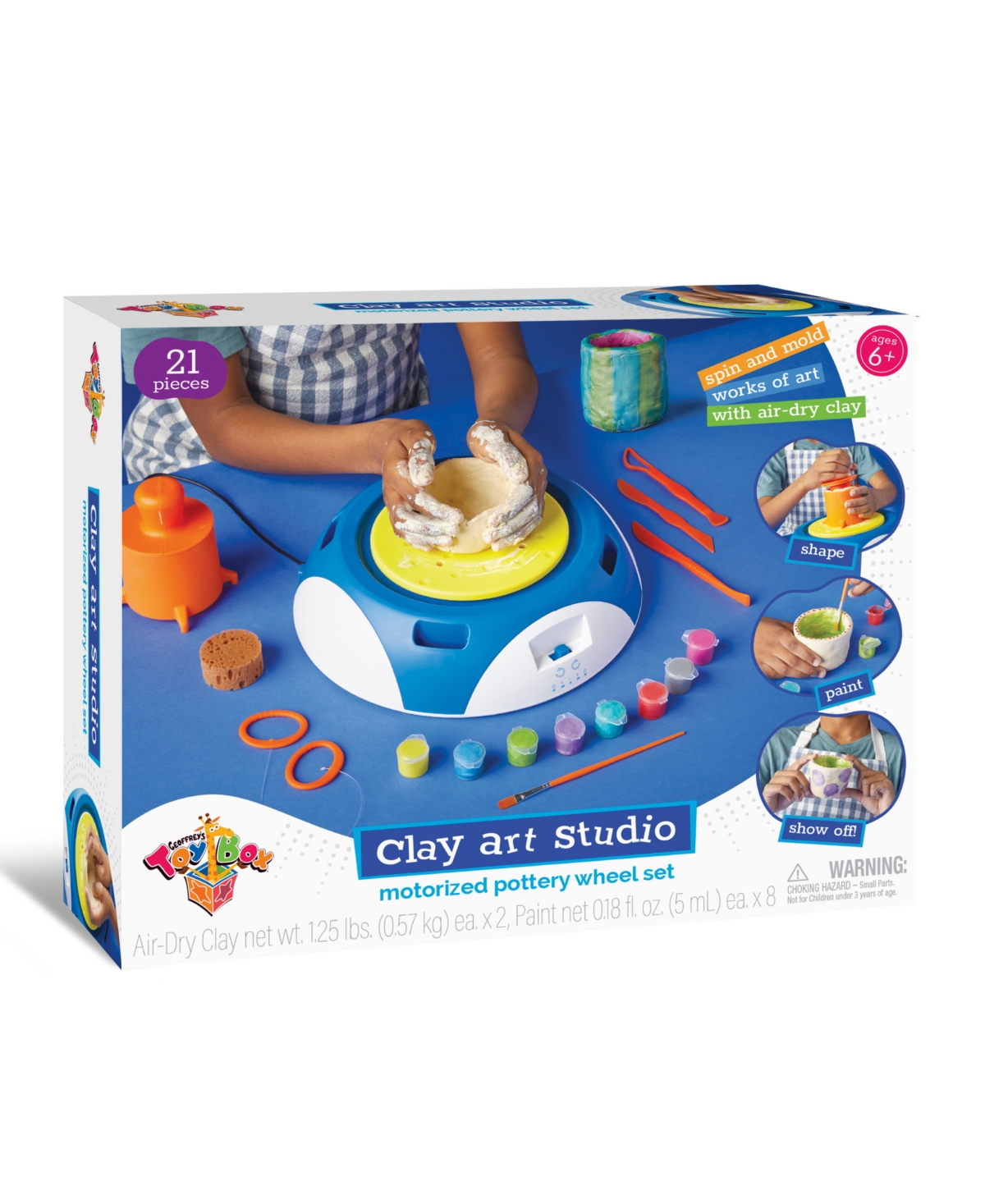 Geoffrey's Toy Box Closeout!  Clay Art Studio Motorized Pottery 21 Pieces Wheel Set, Created For Macy In Open Miscellaneous