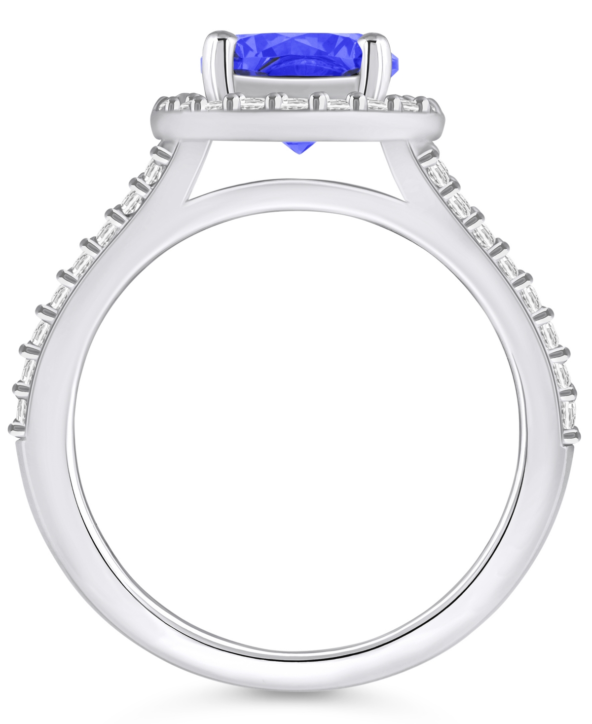 Macy's Tanzanite (2 Ct. t.w.) and Diamond (1/2 Ct. t.w.) Halo Ring