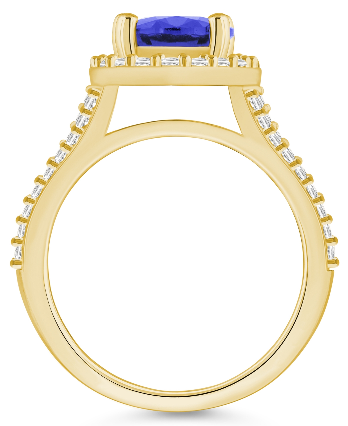 Macy's Tanzanite (2-3/4 Ct. t.w.) and Diamond (3/4 Ct. t.w.) Halo Ring