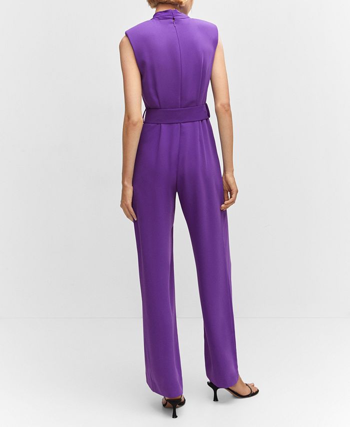 MANGO Women's Belt Long Jumpsuit Macy's
