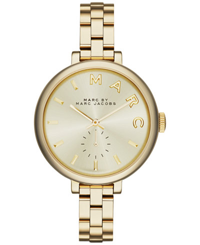 Marc by Marc Jacobs Women's Sally Gold Ion-Plated Stainless Steel Bracelet Watch 36mm MBM3363