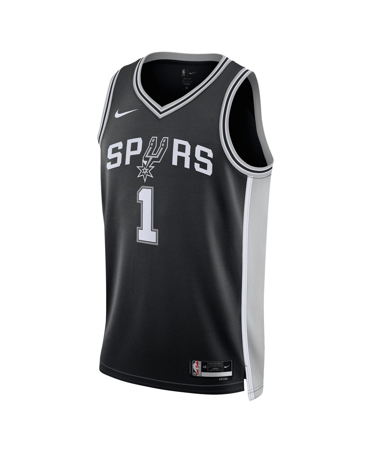 Men's and Women's Nike Victor WembanyamaSan Antonio Spurs 2023 Nba Draft First Round Pick Swingman Jersey - Icon Edition - Black