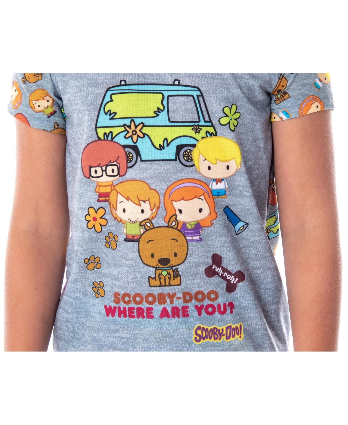 Scooby-Doo Girls Scooby Doo Pajamas Where Are You? Chibi Figures Pajama Set