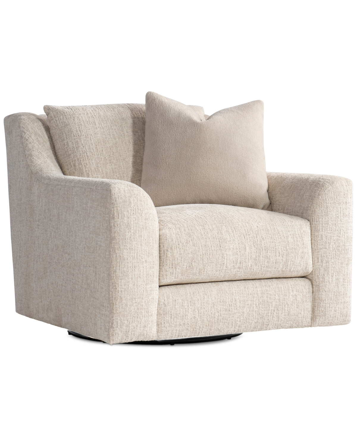 Furniture Gabi 36" Fabric Swivel Chair, Created For Macy's In Tan