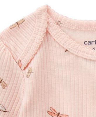 Baby Girls Butterfly Little Character Bodysuit and Pants, 3 Piece Set