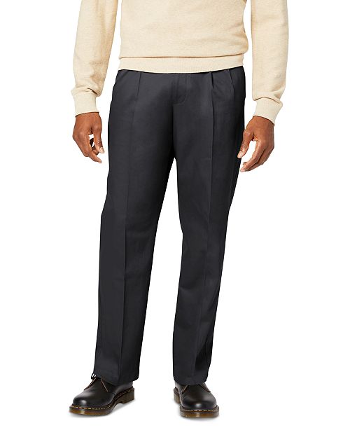 alfani Dockers Men's Signature Relaxed Fit Pleated Iron Free Pants with Stain Defender Men's Fashion & Accessories