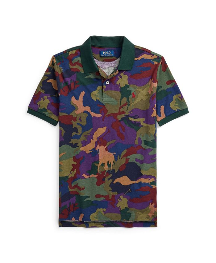 Polo Ralph Lauren Big Boys Polo Pony Camo Cotton Mesh Polo Shirt