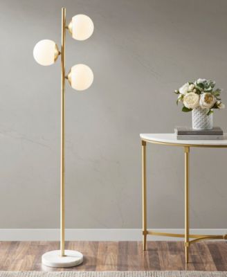 Holloway 3-Globe Light Floor Lamp with Marble Base