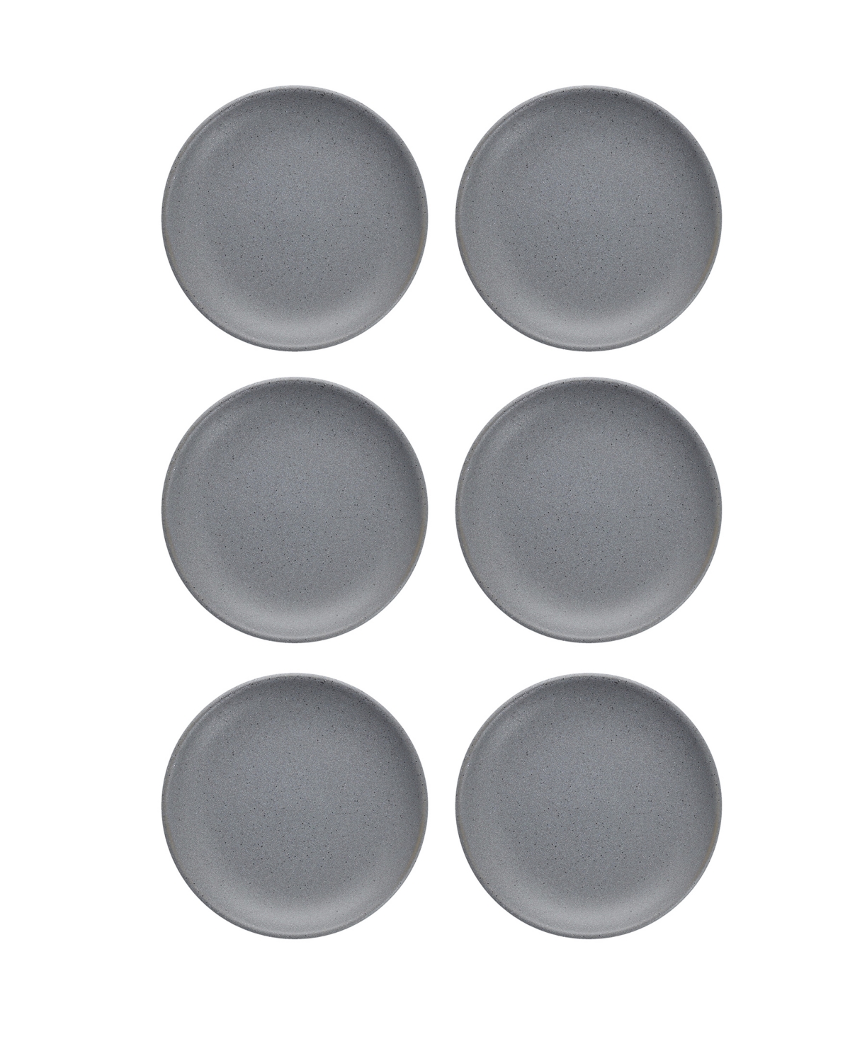 Sound Cement Coupe 6" 6 Piece Bead & Butter Plate Set, Service for 6 - Cement