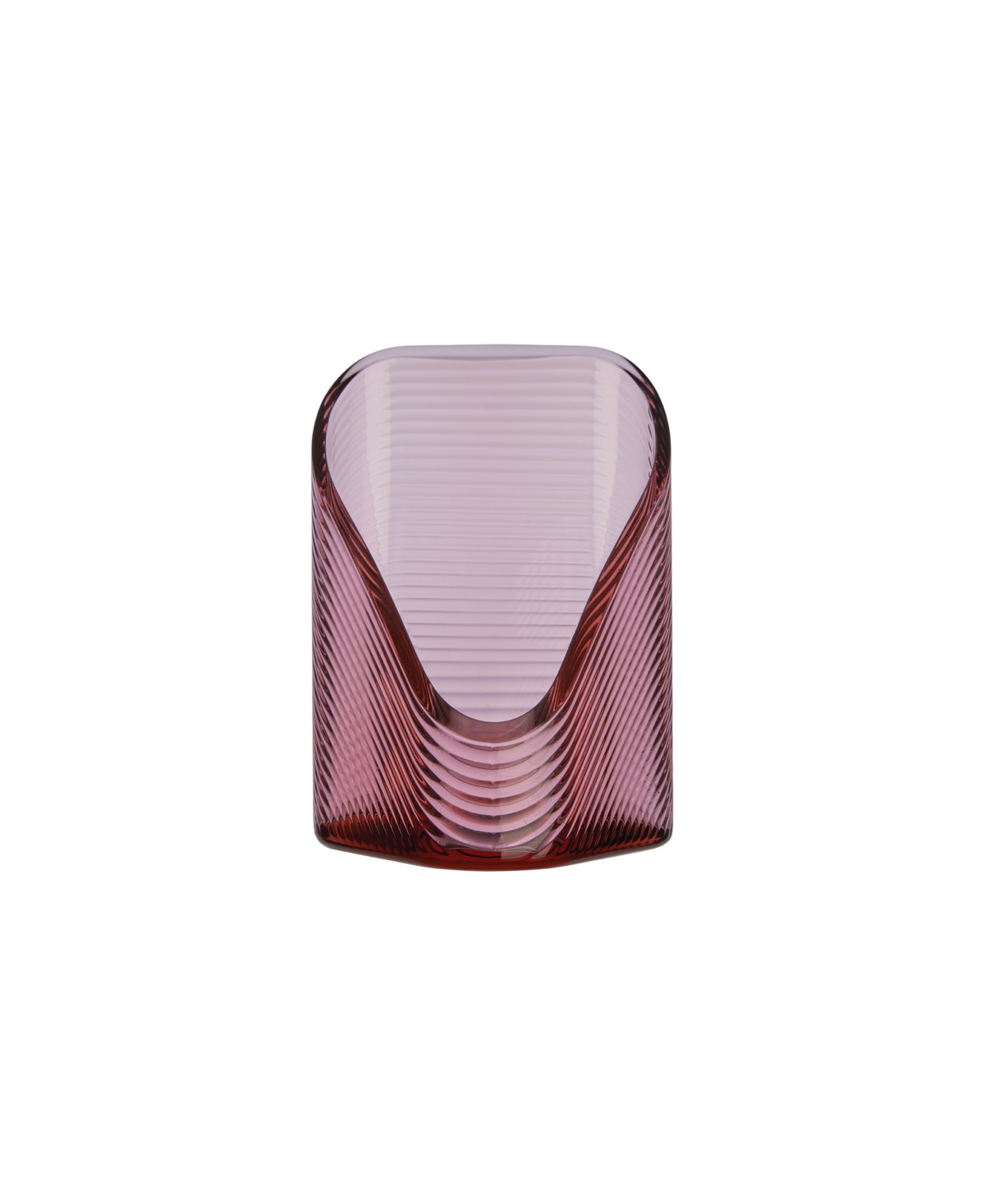 Nude Glass Mist Tea Light Holder In Pink