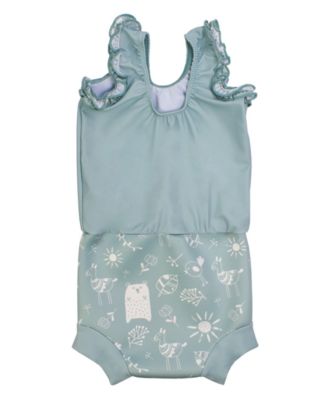 Toddler Girls Happy Nappy Swimsuit with Swim Diaper