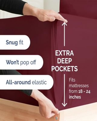 Extra Deep Pocket Microfiber 4-Pc. Sheet Set, King