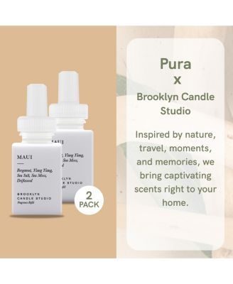 & Brooklyn Candle Studio Maui – Smart Home Air Diffuser Fragrance Refill – Long-Lasting Home Scent (2 Pack)