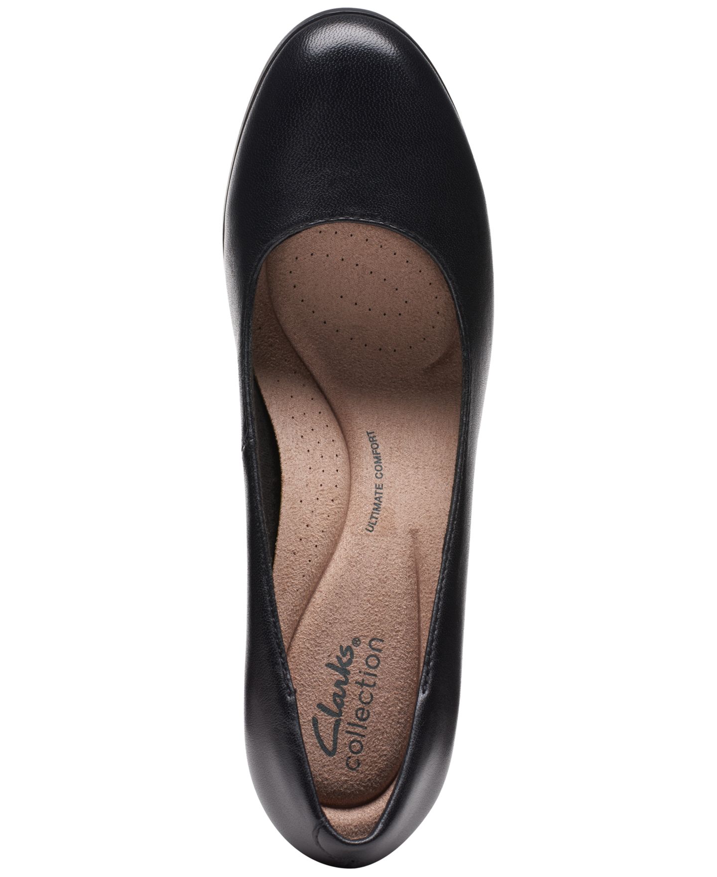 Женские туфли Clarks Bayla Skip Slip-On Platform Dress Pumps, цвет: Чёрный кожаный — фото 7