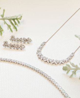 Diamond Butterfly Drop Earrings (1 ct. t.w.) in Sterling Silver, Created for Macy's