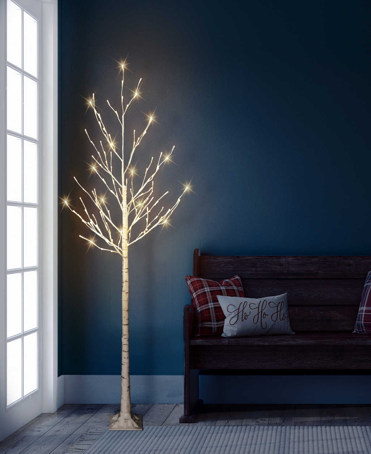 Puleo 6' Pre-lit Artificial Twig Tree In White