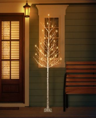 Puleo 8' Pre-Lit Artificial Twig Tree